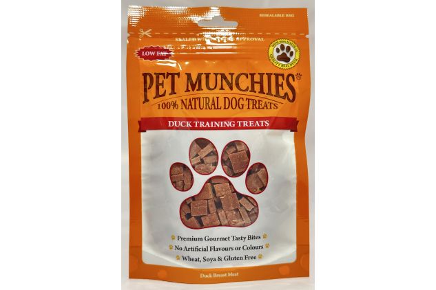 Pet Munchies Duck Training Treats | Grain Free Natural Dog Treats | 8 x 50g