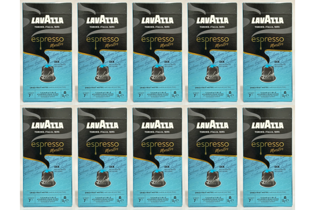 Lavazza Espresso Maestro Dek Decaffeinated Coffee Capsules | 100 Pods Compatible with Nespresso Original