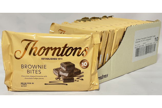 Thorntons Brownie Bites Chocolate Fudge Mini Brownies | 15 x 10 Bites