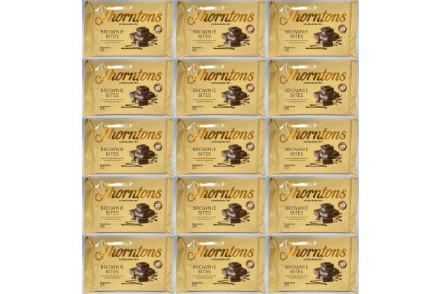 Thorntons Brownie Bites Chocolate Fudge Mini Brownies | 15 x 10 Bites