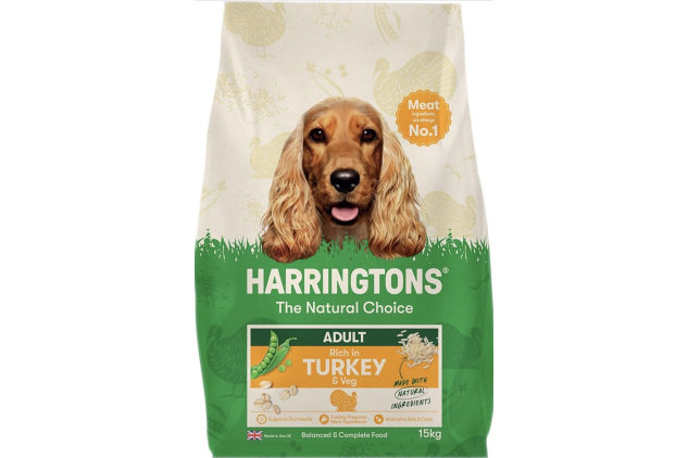 Harringtons Adult Complete Dry Dog Food Turkey & Veg | 15kg (Packaging May Vary)