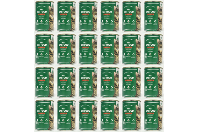 Adult Cat Wet Food Beef Pâté | Complete & Balanced Recipe | 24 × 400g Cans