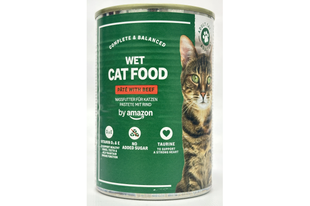 Adult Cat Wet Food Beef Pâté | Complete & Balanced Recipe | 24 × 400g Cans