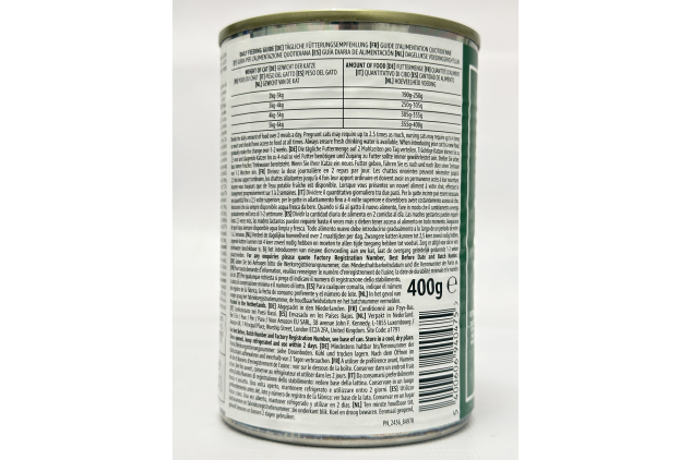 Adult Cat Wet Food Beef Pâté | Complete & Balanced Recipe | 24 × 400g Cans