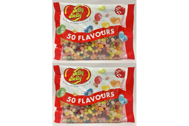 Jelly Belly Jelly Beans 50 Flavours | Gourmet Jelly Beans | 2 x 500g Bags (1kg)