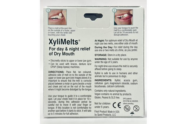 OraCoat XyliMelts Dry Mouth Stick-On Melts | Unflavoured Mint Free | 4 Packs (160 Melts)
