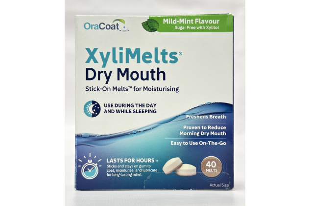 OraCoat XyliMelts Dry Mouth Melts – Mild Mint Flavour – 40 Stick-On Melts