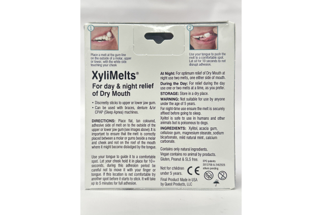 OraCoat XyliMelts Dry Mouth Melts – Mild Mint Flavour – 40 Stick-On Melts