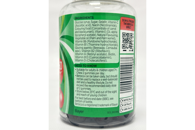 Berocca Cherry Supplement 60 Count