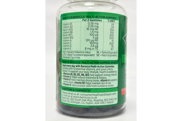 Berocca Cherry Supplement 60 Count