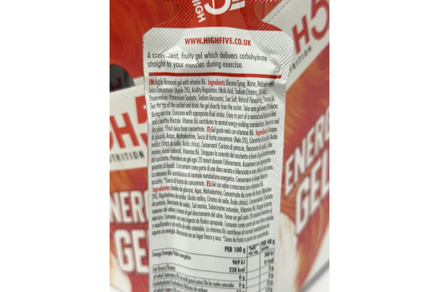 HIGH5 Energy Gel Apple – 20 x 40g Running & Cycling Energy Gels