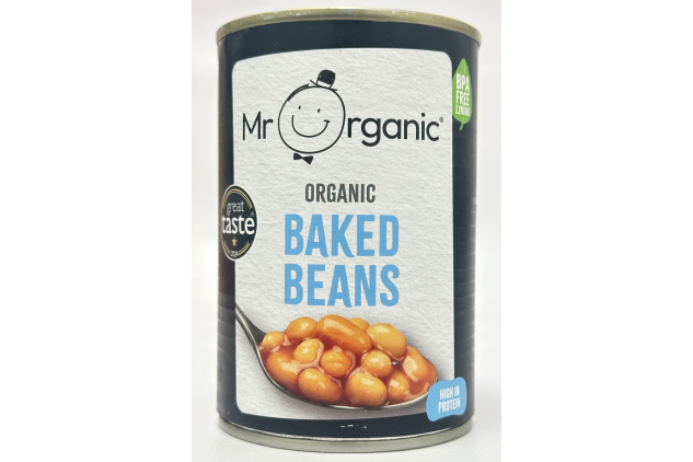 Mr Organic Organic Baked Beans – 6 x 400g BPA-Free Tins | DENTED TINS