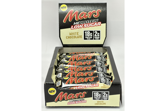 Mars HiProtein Low Sugar Bar White Chocolate | High Protein Snack Bars | 12 x 57g
