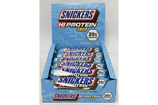 Snickers HiProtein Crisp Bars | High Protein Chocolate Snack Bars | 12 x 55g