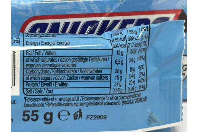 Snickers HiProtein Crisp Bars | High Protein Chocolate Snack Bars | 12 x 55g