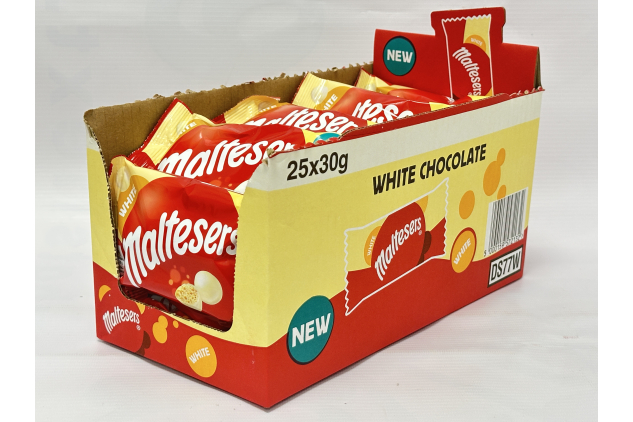 Maltesers WHITE | White Chocolate Balls with Honeycomb Centre | 25 x 30g