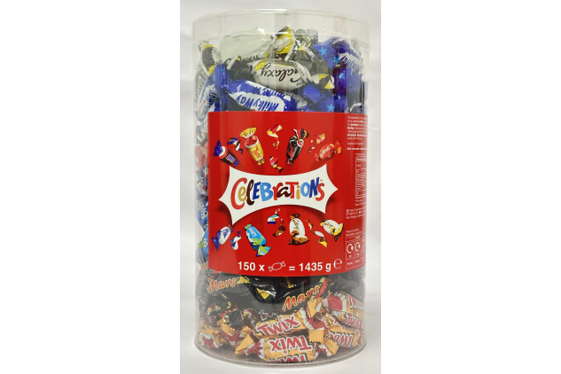 Mars Celebrations Chocolate Tub Assortment – 3 x 1435g Bulk Chocolate Tub Deal (Approx. 4.3kg Total)