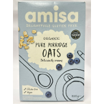 Amisa Organic Gluten Free Pure Porridge Oats – 325g Wholegrain Oats