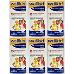 Vitabiotics Wellkid Multivitamin Liquid for Children 4–12 Years – Orange Flavour – 150ml (Pack of 6)