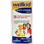 Vitabiotics Wellkid Multivitamin Liquid for Children 4–12 Years – Orange Flavour – 150ml (Pack of 6)