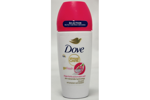Dove Advanced Care Go Fresh Dragon Fruit & Coconut Cream Antiperspirant Roll-On Deodorant 50ml – Pack of 6