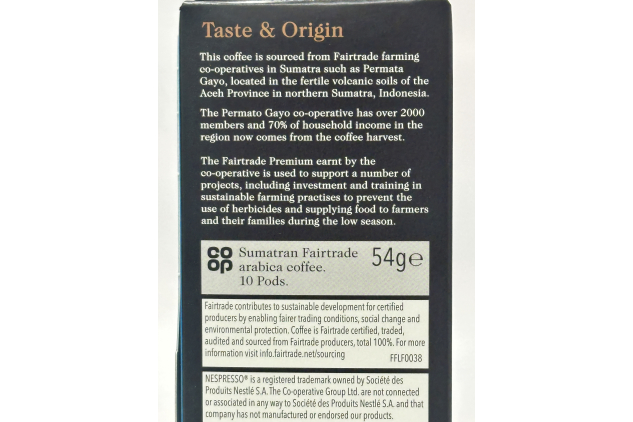 Single Origin Sumatran Coffee Pods – Nespresso Compatible Capsules – Dark Roast 9 – 70 Pods (7 x 10 Packs)