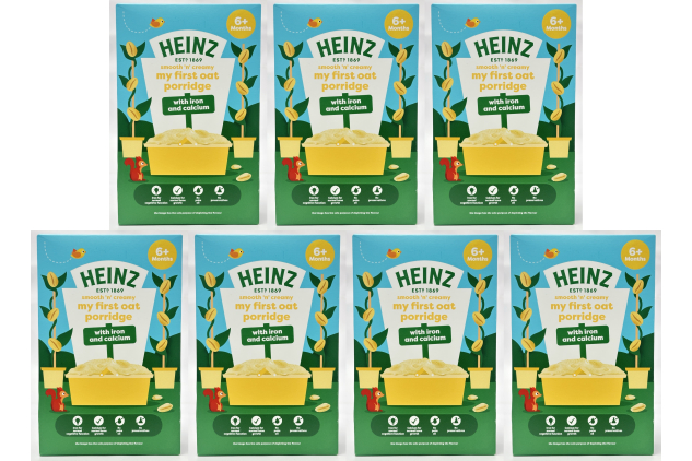 Heinz My First Oat Porridge Baby Cereal with Iron & Calcium – 6+ Months – 7 x 125g