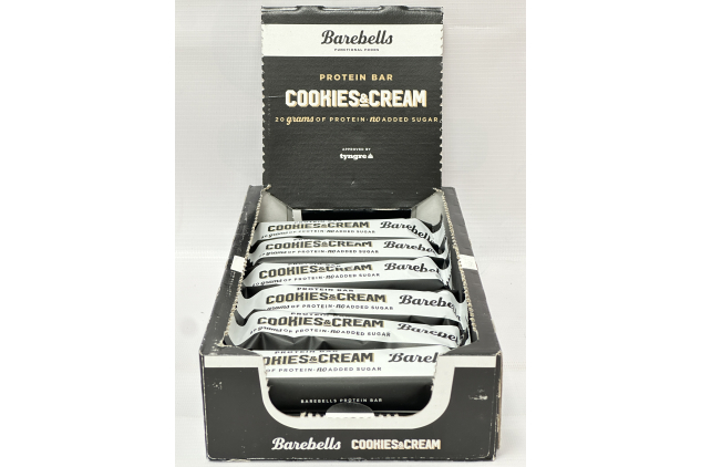 Barebells Cookies & Cream Protein Bar – 20g Protein – 12 x 55g