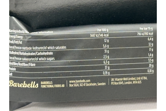 Barebells Cookies & Cream Protein Bar – 20g Protein – 12 x 55g