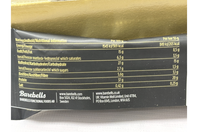 Barebells Salty Peanut Protein Bars – 20g Protein – 12 x 55g