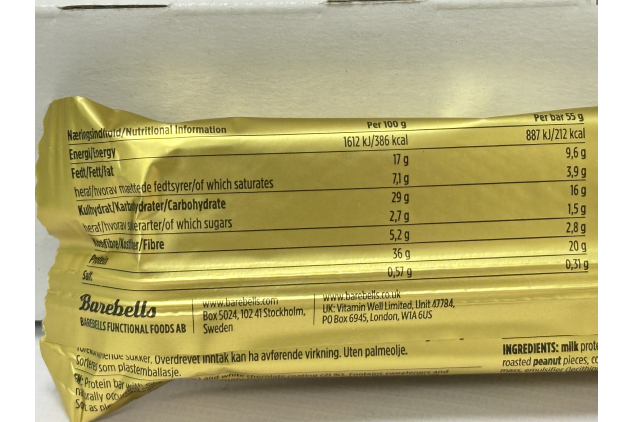 Barebells White Salty Peanut Protein Bars – High Protein Snack Bar – 12 x 55g Multipack