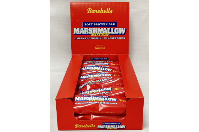 Barebells Marshmallow Rocky Road Soft Protein Bars – Chocolate Coated Protein Snack Bars | 12 x 55g