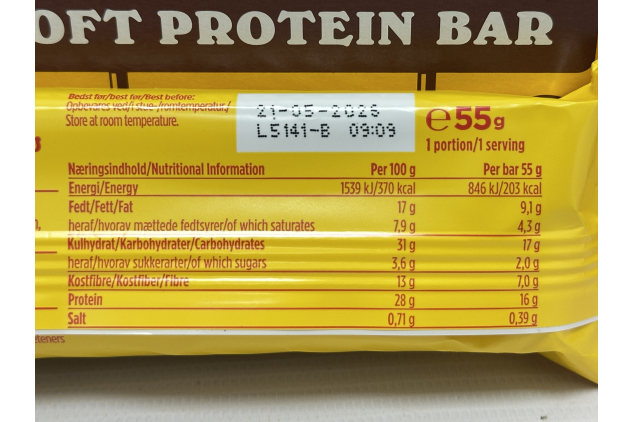 Barebells Caramel Choco Soft Protein Bars – Chocolate Coated High Protein Snack Bars | 12 x 55g
