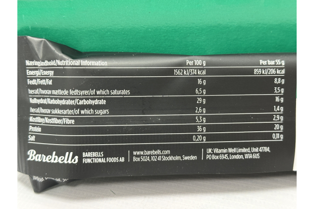 Barebells Hazelnut & Nougat Protein Bars – Chocolate Coated High Protein Snack Bars | 12 x 55g