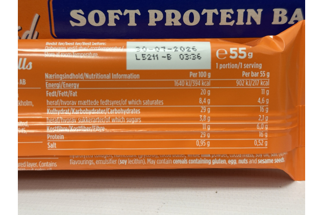 Barebells Salted Peanut Caramel Soft Protein Bars – Chocolate Coated High Protein Snack Bars | 12 x 55g