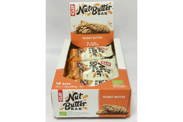 CLIF Nut Butter Bar Peanut Butter Organic Oat Snack Bars | 12 x 50g