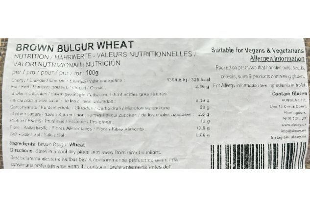 Brown Bulgur Wheat Whole Grain | High Fibre Cooking Grain | 5kg Bulk Pack