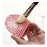 Silicone Makeup Brush Cleaner Pink Egg Shape Scrubber for Brushes and Beauty Sponges