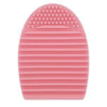 Silicone Makeup Brush Cleaner Pink Egg Shape Scrubber for Brushes and Beauty Sponges