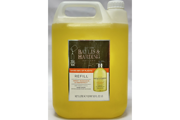 Baylis & Harding Sweet Mandarin & Grapefruit Hand Wash 5 Litre Refill | SEE DESCRIPTION