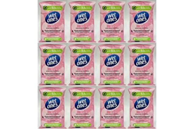 Wet Ones Be Cute Rose Petal Hand Wipes | 12 Packs x 12 Wipes | 144 Total Wipes
