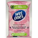 Wet Ones Be Cute Rose Petal Hand Wipes | 12 Packs x 12 Wipes | 144 Total Wipes