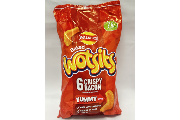 Walkers Wotsits Crispy Bacon Multipack Chickpea Crisps 6x16g