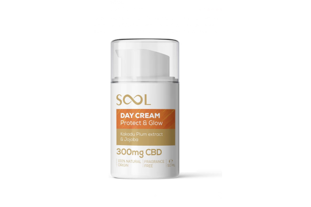 SOOL Day Cream Protect & Glow 300mg CBD 50ml Fragrance Free
