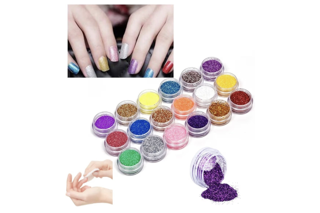 18 Sparkly Nail Glitter Pots for Artwork & Nails