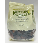 Minton & Donello Organic Whole Apricots Unsulphured | Sun-Dried Dried Fruit | 6 x 250g