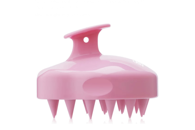 Scalp Massager Shampoo Brush with Soft Silicone Bristles for Hair Growth and Care, Scalp Scrubber Exfoliator for Dandruff Removal Pink
