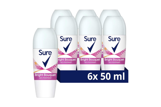 Sure Women Bright Bouquet Roll On Deodorant Antiperspirant 48 Hour Protection 6 X 50ml