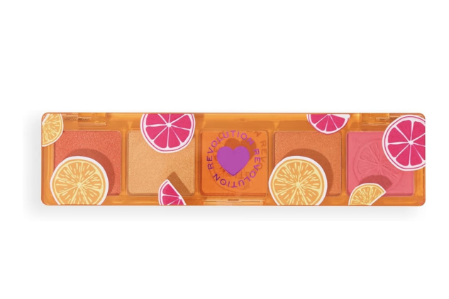 I Heart Revolution Zesty Zing Mini Match Palette, Eye Shadow Makeup 5 Shimmer & Matte Shades 1.1g
