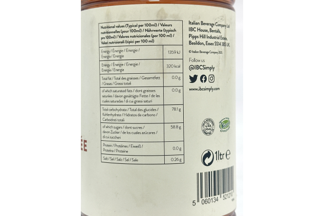Simply Crème Brûlée Flavour Syrup | Coffee & Cocktail Syrup | 1 Litre